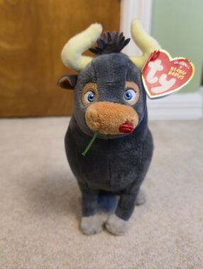 Ty Beanie Ferdinand the Bull MWMT New 6" 15cm Rare Ferdinand Movie Plush w/ Rose